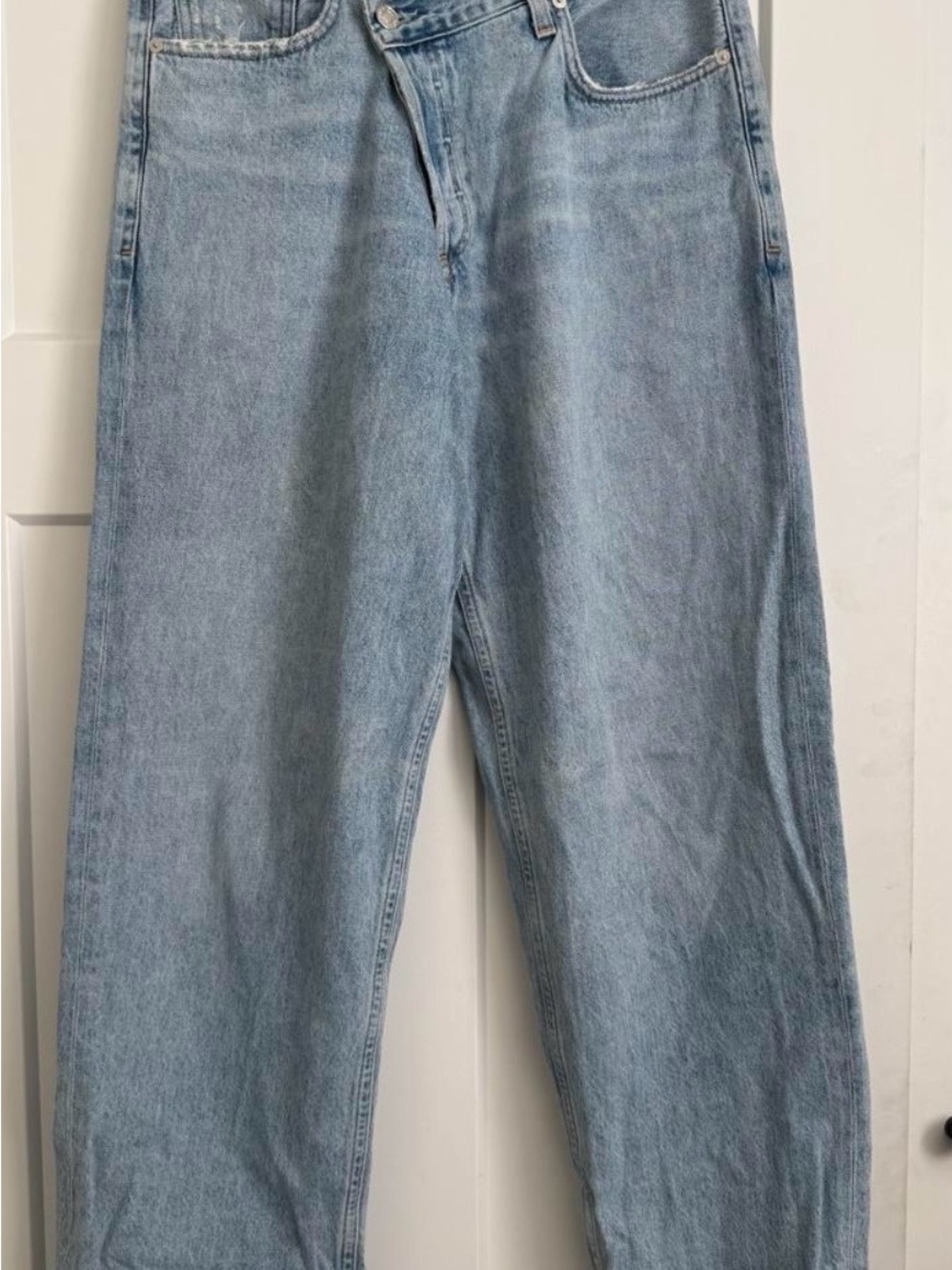 AGOLDE Light Blue Straight Leg Jeans